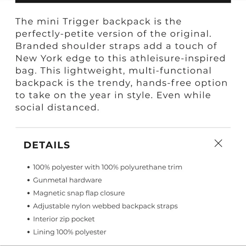 BOTIKER Mini Trigger Backpack Black